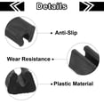thumbnail image 4 of 25Pack Rectangle Shaped Chair Leg Tip 8mm Plastic Furniture Feet Black, 4 of 7