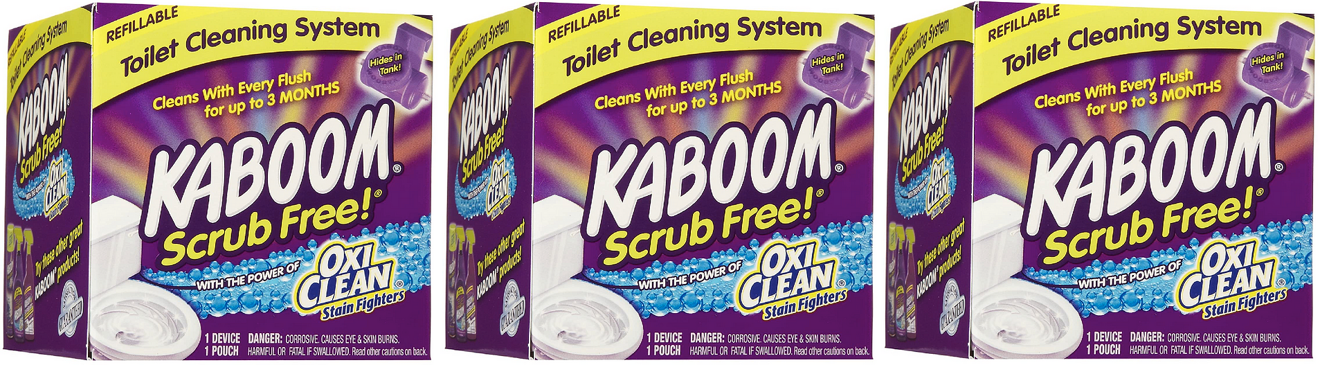 Kaboom Scrub Free! Continuous Clean Toilet Cleaning 3CT System