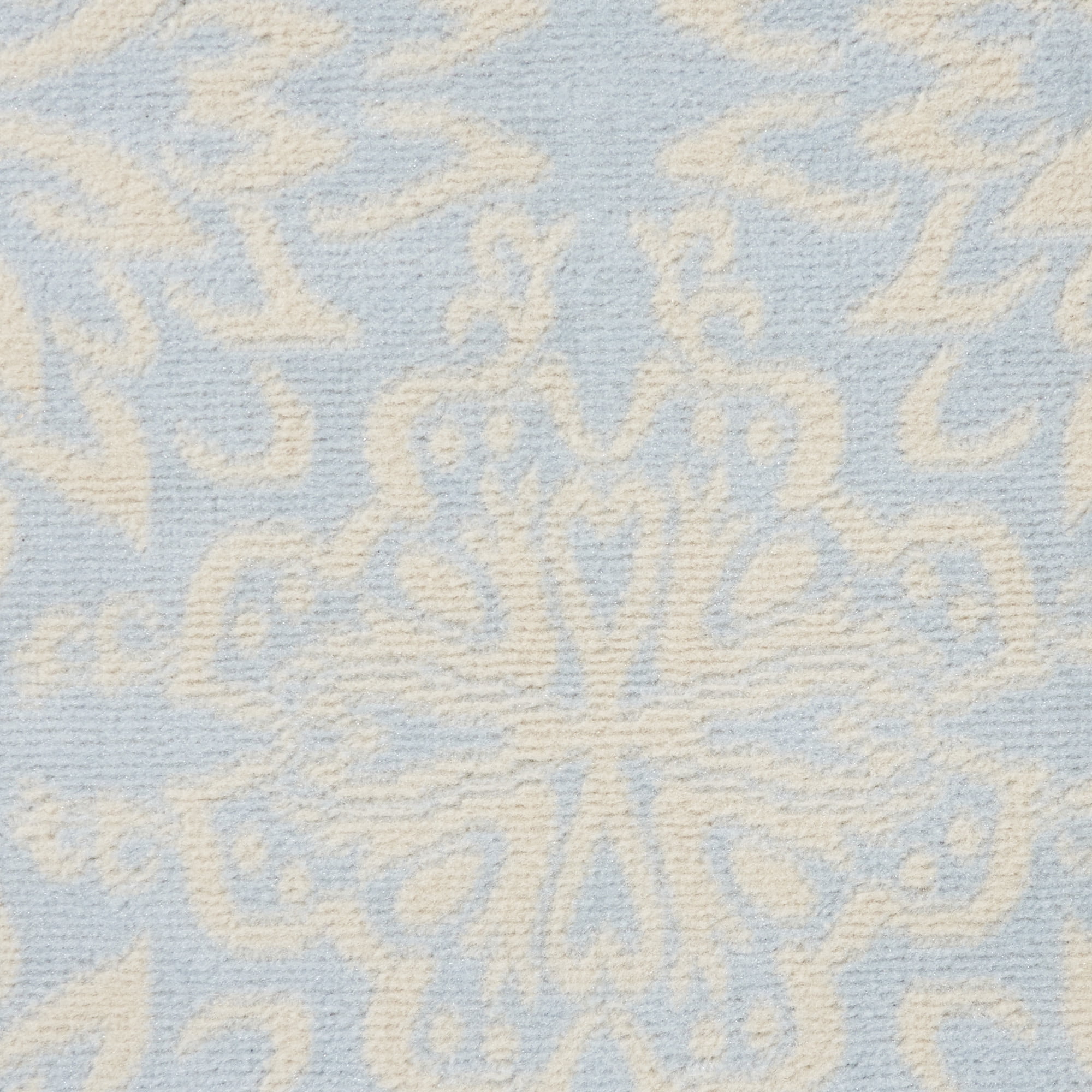 Walmart Bliss Modern Floral Ivory/Light Blue 5'3" x Round Area Rug, (5' Round)