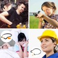 thumbnail image 4 of Yeacher 8 Pair Banded Ear Plugs Silicone - Shooting Ear Plugs Reusable Construction Ear Plugs for Work Hunting Ear Protection, 4 of 8