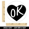 thumbnail image 2 of OK Oklahoma State in Heart Self-Inking Rubber Stamp Ink Stamper - Blue Ink - Small 3/4 Inch, 2 of 7