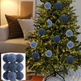 thumbnail image 1 of pstuiky Adornos navideños de bolas - Juego de 12 adornos navideños irrompibles varios estilos para árboles de Navidad y otras decoraciones para fiestas., 1 of 7