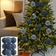 thumbnail image 1 of Adornos de Navidad para árboles, 12 piezas, irrompibles, varios estilos, azul, 1 of 8