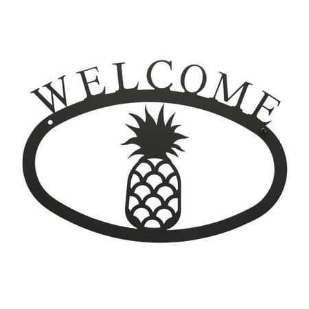 (Price/Each)Village Wrought Iron WEL-44-L Pineapple - Welcome Sign Large