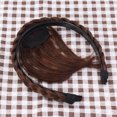 thumbnail image 4 of Mode Perruques Bandeau Cheveux avant Franges Frange Extensions de Cheveux pour les Femmes Filles (Brun Clair), 4 of 7