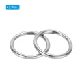 thumbnail image 3 of Uxcell Anillos de metal en O de 2.4" 2 Pcs Acero inoxidable 304 Anillos redondos suaves para bolsas y cinturones 6mmx60mm, 3 of 5