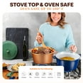 thumbnail image 2 of Gotham Steel Ceramic Hammered 5 Qt Lightweight Dutch Oven Pot with Lid & Holders, Oven Safe & Even Heat Retaining Dutch Oven for Bread Baking Sourdough, Soup, 70% Lighter than Cast Iron, Copper, 2 of 8