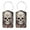 Multi3, variant on RATGON 2 Pack Luggage tag PU Leather with Stainless Steel Loop Skeleton Santa Claus Travel Trip