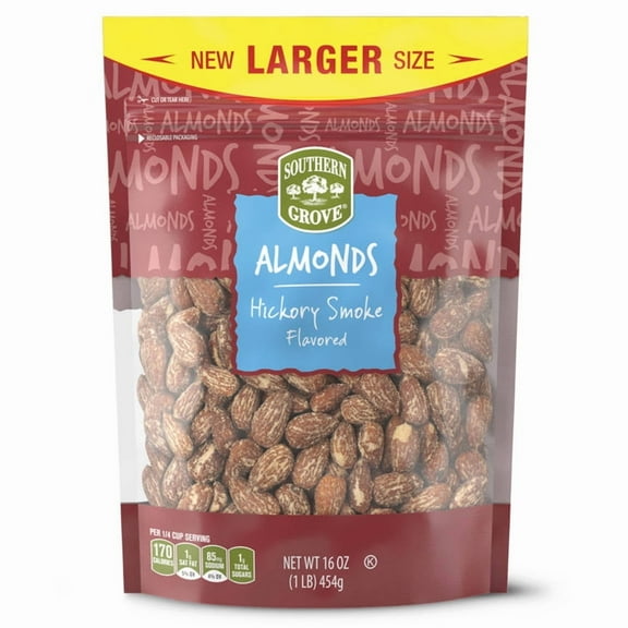2PK - Southern Grove Hickory Smoked Flavored Almonds, 14 oz