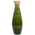 thumbnail image 3 of Uniquewise Classic Bamboo Floor Vase Handmade, For Dining, Living Room, Entryway, Fill Up With Dried Branches Or Flowers, Glossy Green, 3 of 8