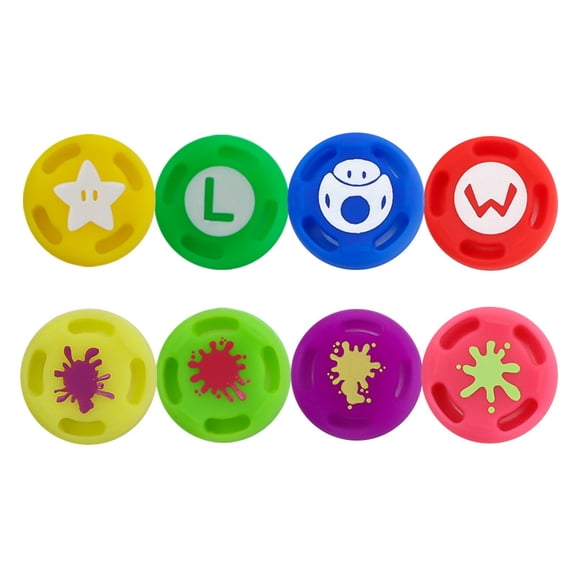 Anti-Slip Mario-Themed Silicone Joystick Cap For Nintendo Switch Pro Controller And Joy-Con Multiple Colors
