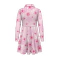thumbnail image 5 of DISNIMO Cherry Blossom Dresses for Girls 5-6 Dress Long Sleeve for Kids Midi Dress for Children Skater Dress with Collar for Girls Swing Dresses Girl Sundress Kids Floral Dress, 5 of 7