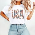 thumbnail image 4 of Independence Day T Shirts for Women Fourth of July T Shirts Women American Flag Shirts for Women Memorial Day Womens Tops 4th of July Womens Tee Printed Short Sleeved Round Neck T-Shirt Top, 4 of 6