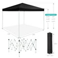 thumbnail image 3 of Luku Instant 10x10 FT Pop Up Canopy, Heavy Duty Screen Tent with Netting, UV-Resistant Waterproof Top, Easy Set Up, Wheeled Carry Bag, Outdoor Event Shelter for Camping, Backyard, Beach, 3 of 6