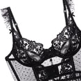 thumbnail image 3 of Conjunto de lencería para mujer floral de cinturo Ropa interior, 2 piezas Body Conjunto de y de encaje suave, , negro, M Salvador Ropa interior de mujer, 3 of 10