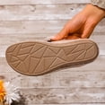 thumbnail image 4 of Women's Slippers Women's Fashionable Casual Spring And Summer Versatile Plus Size Beach Wedge Heels Solid Color Peep Toe Open-Toe Sandals,Khaki,42, 4 of 9