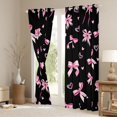 thumbnail image 3 of Erosebridal Pink Coquette Bowknot Black Out Curtains For Bow Lovers,Cute Loves Print Kids Curtains Pack of 2 (42x63 Each), 3 of 7