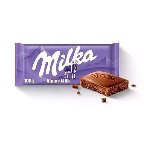 Milka Alpenmilch Alpine Milk Chocolate, 100g (Pack of 6)