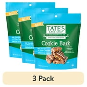 (3 pack) Tate's Bake Shop Cookie Bark, Chocolate Chip Cookies with Milk Chocolate & White Chocolate, 5 oz