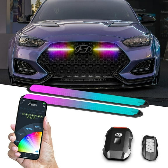 XKGlow 6" XKmax RGB LED Grill Light Bar with DRL & App Control - MX-DRL-6-KIT