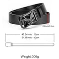 thumbnail image 3 of Men's Business Single‑Row Belt, Eagle‑Pattern Automatic Metal Buckle, Faux Leather Strap, Adjustable Fit, Sleek Formal Style for Suits & Dress Pants, Men Belts Black Free Size, 3 of 9