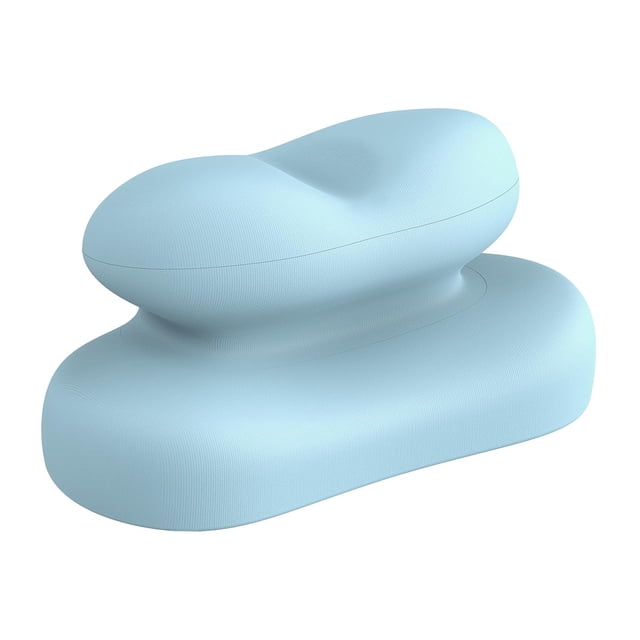 Almohada de Escritorio para Siestas, de Espuma Viscoelástica de Recuperación Lenta, Funda Lavable, Soporte para El Pecho, Portátil, Compacta Y Ligera. Azul
