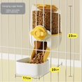 thumbnail image 3 of Dispensador de agua para jaula colgante de gran capacidad de color caramelo para mascotas, hervidor colgante para jaula de perro, alimentador automático de agua potable, 3 of 5