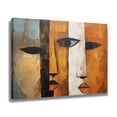 thumbnail image 2 of abstract depiction of two side-by-side human faces Poster Decorative Painting Canvas Wall Art Living Room Posters Bedroom Painting,Frame-style,24x36inch(60x90cm), 2 of 8