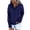 Dark Blue, variant on LEAVINGSUO Sweatshirt for Women Long Sleeve,Women's Oversized Sweatshirts Long Sleeve Button Fashion Trendy Sweatshirt Jackets Hooded Cute Comfy Clothes with Cover Finger