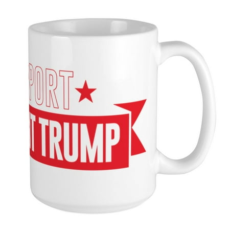 

CafePress - I Support President Trump Large Mug - 15 oz Ceramic Large Mug