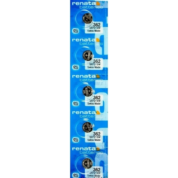 Pkg/5 Type 362 Renata Swiss Watch Batteries