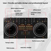 Pioneer DDJ-REV1 Scratch-Style 2-Channel DJ Controller for Serato DJ Lite - Black Bundle with DJ Case and Austin Bazaar Polishing Cloth