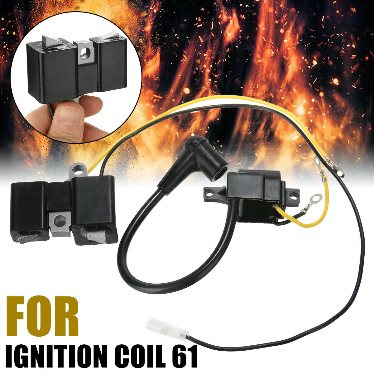 Ignition Coil For Husqvarna 61 162 266 Jonsered 630 Chainsaw Old Types