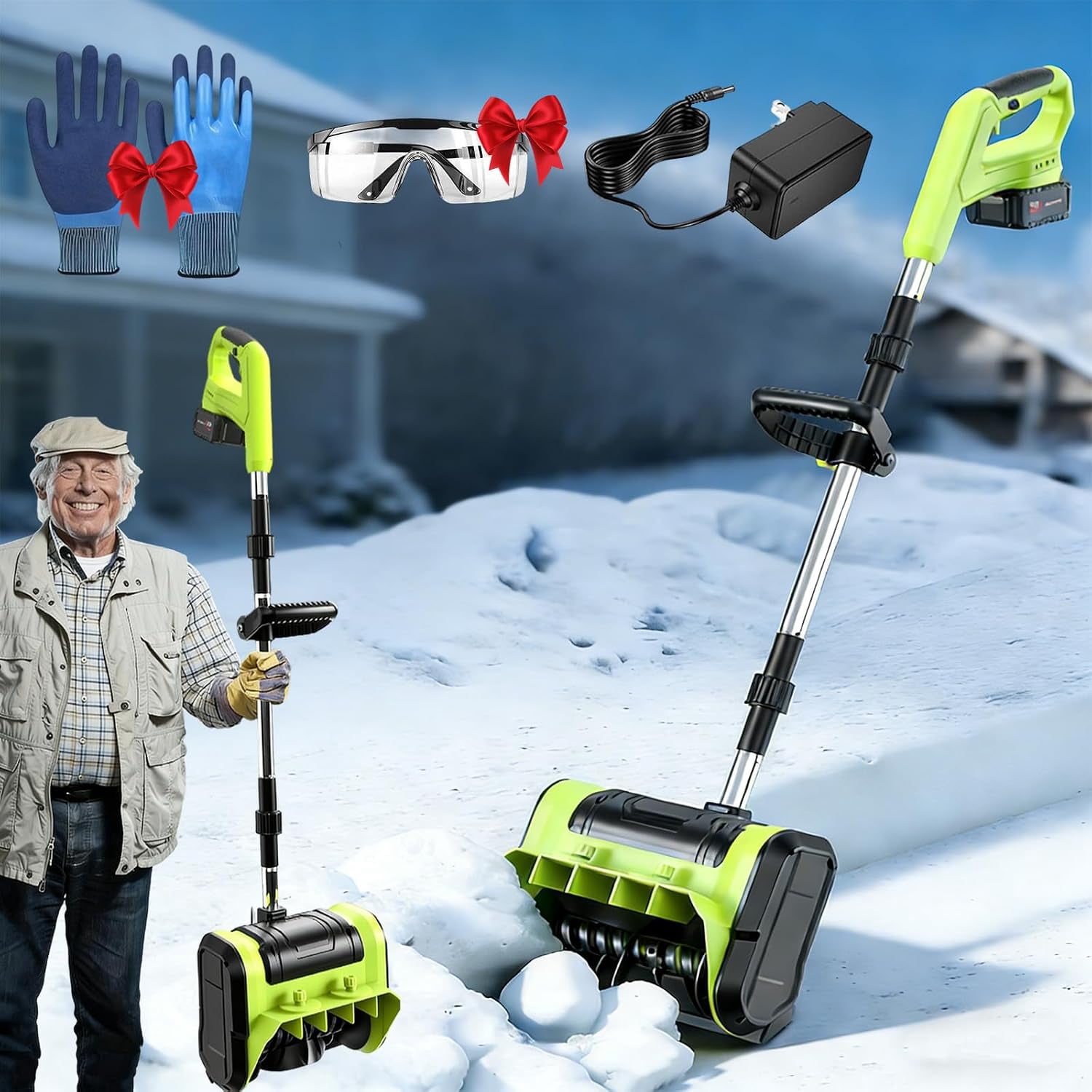 Greenworks 13 Amp 20 in. Corded Electric Snow Thrower, 2600502
