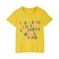 thumbnail image 4 of Zwiiyzr Toddler Kids Boys Girls Birthday Shirt 3Th 4Th 5Th 6Th 7Th 8Th 9Th 10Th Year Old Print T-Shirt Fashion Round Neck Print Short Sleeve Tops 3-10Y Yellow, 4 of 8