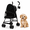 Black, variant on Foldable Pet Stroller for Small Dogs & Cats – Lightweight Portable Dog & Cat Carrier with 361° Swivel Front Wheels, Breathable Mesh, Cup Holder & Large Storage – Easy One‑Hand Fold