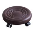 thumbnail image 1 of Siruishop Tabouret Roulant à Faible Hauteur avec Roues, Siège Roulant Bas pour Maison, Bureau, Chambre, Brun, 1 of 8