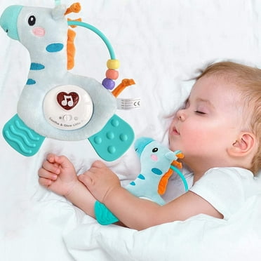 Baby Toys 3-6-12 Months, Sensory Teething Musical Soothing Plush Toys for Infants 6-12 Months Gifts