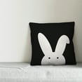 thumbnail image 3 of Creative Products Modern Black and White Bunny 16x16 Spun Poly Pillow, 3 of 3