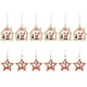 thumbnail image 1 of Colgante navideño con estampado de madera ANGGREK 12 Uds Santa copo de nieve para decoración, 1 of 8