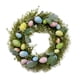 thumbnail image 3 of Corona de Pascua redonda con huevos pastel para colgar en la pared de la puerta principal, decoración verde. estilo C, 3 of 9