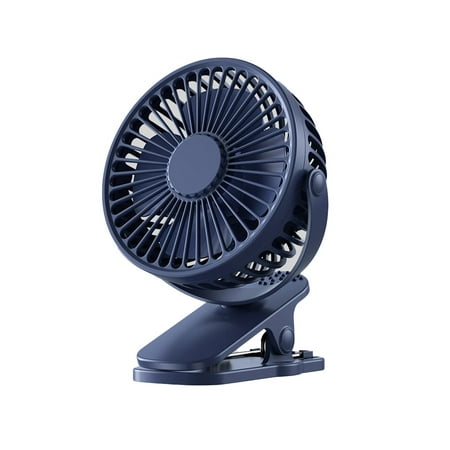 

Thinsont Small Clip Fan Rechargeable Home Dorm Low Noise Fans Portable Summer Outdoor Sports Air Cooling Device Dark Blue