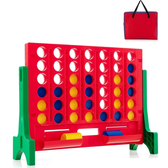 MULTIGOT Wall Mounted or Tabletop Giant 4-IN-A-ROW Jumbo 4-to-Score Connect Game Set Green