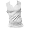 thumbnail image 3 of Sngxgn Men Sleeveless Shirts Casual Beach Tank Tops Deep V Neck Shirt Top(White,XXL), 3 of 4