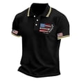thumbnail image 4 of WERYOUNG Short Sleeve Patriotic Shirts Red White Blue Graphic Collared Shirt USA Fourth Of July Celebration Button Down Shirts Comfortable Top L, 4 of 5