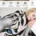 thumbnail image 3 of Nawypu  White Tiger Stare Raschel Throw Blanket,, 3 of 6