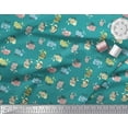 thumbnail image 2 of Soimoi Green Poly Georgette Fabric Cupcakes Food Decor Fabric Printed Yard 42 Inch Wide, 2 of 3