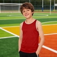 thumbnail image 6 of OGLCCG Tank Tops for Boys Mesh Casual Sleeveless Crewneck Athletic Workout Tees Basic Solid Color Kids Undershirts 3-18 Years, 6 of 6