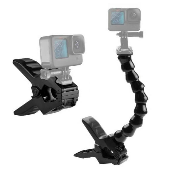 PULUZ Action Sports Cameras Jaws Flex Clamp Mount for GoPro, Insta360, DJI and Other Action