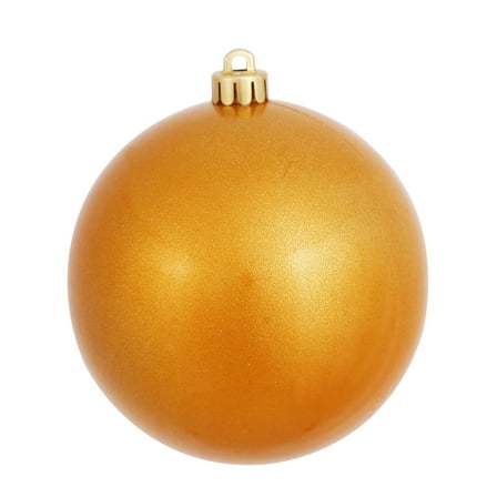 Vickerman 8" Antique Gold Candy Ball Ornament